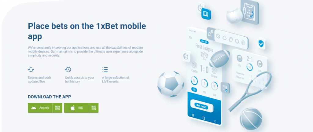 1xbet TZ app download